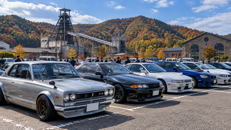 北海道キューマルカーミーティング2026夕張|10月25日 90年代車が夕張に集結